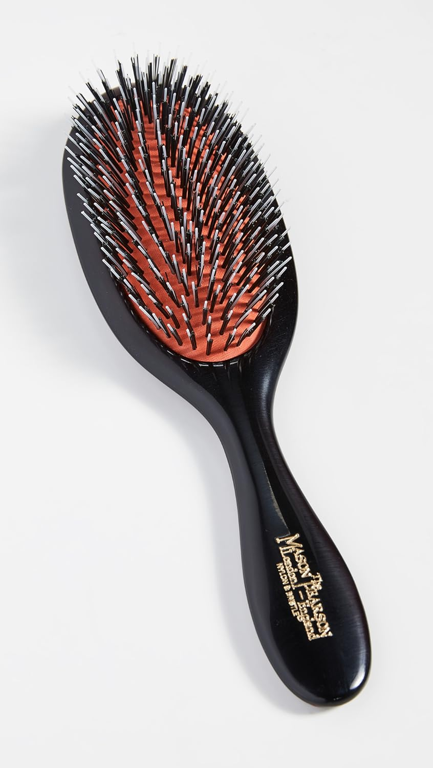 Mason Pearson Handy Mixture Bristle/Nylon Mix Hair Brush-Ruby Handle, Red image number 2