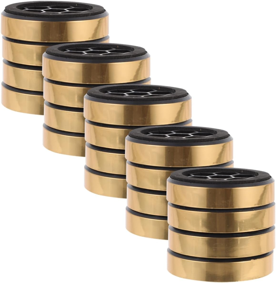 DOITOOL 20Pcs Amplifier Foot Pads Plastic Isolation Feet for Audio Speakers Subwoofer Use at Home Studio image number 4