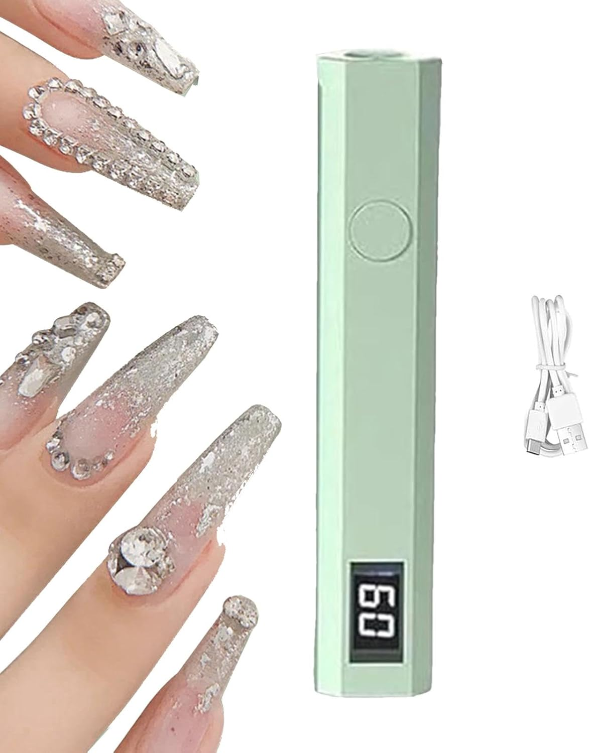 Gel Nail Lamp - Polish Gel Light UV LED Dryer | LED Nail Lamp | Manicure Lamp Portable | UV Nail Lamp for Gel Nails | USB Charging Nail Dryer Manicure Curing Device for Home Shops Beauty Salon image number 2