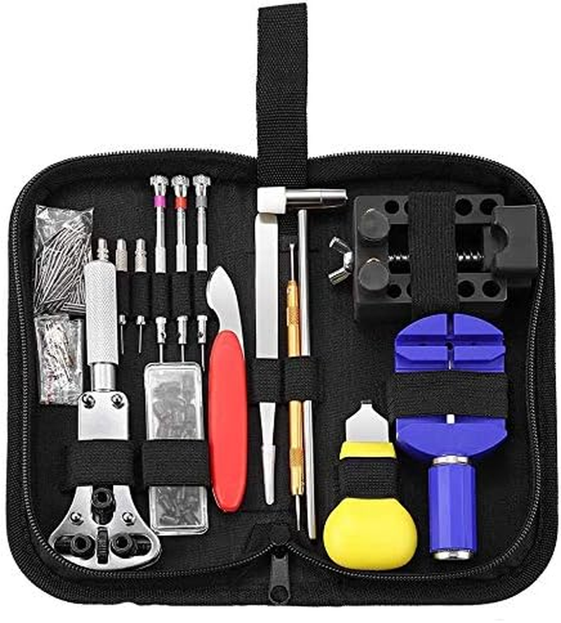 Luxerlife Watches Repair Tool Kit, Professional 147 in 1 Watch Case Opener Repair Tools Watch Spring Pin Bars Watch Band Buckle Remover Battery Replacement Kit image number 2