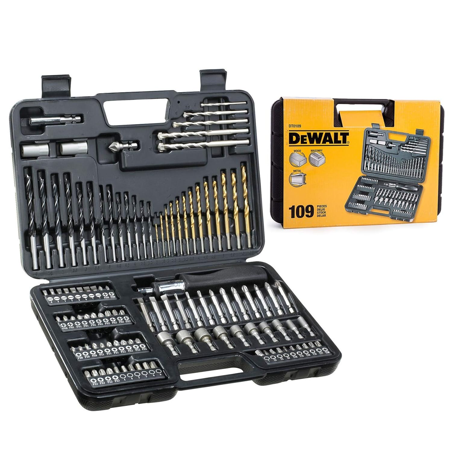 Dewalt DT0109 Screwdriver and Drillbit Set (109 Pieces) image number 2