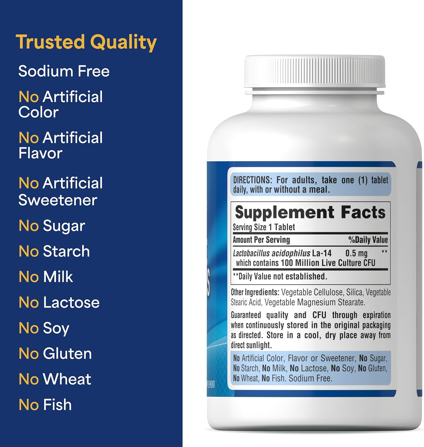 Puritan'S Pride Nature'S Promise Probiotic Supplement, Acidophilus, 250 Count image number 5