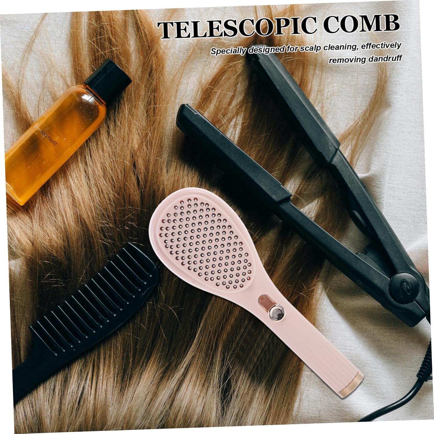 Beavorty Hair Detangler Comb Static for Men Women Curly Hair Portable Detangling Tool image number 3