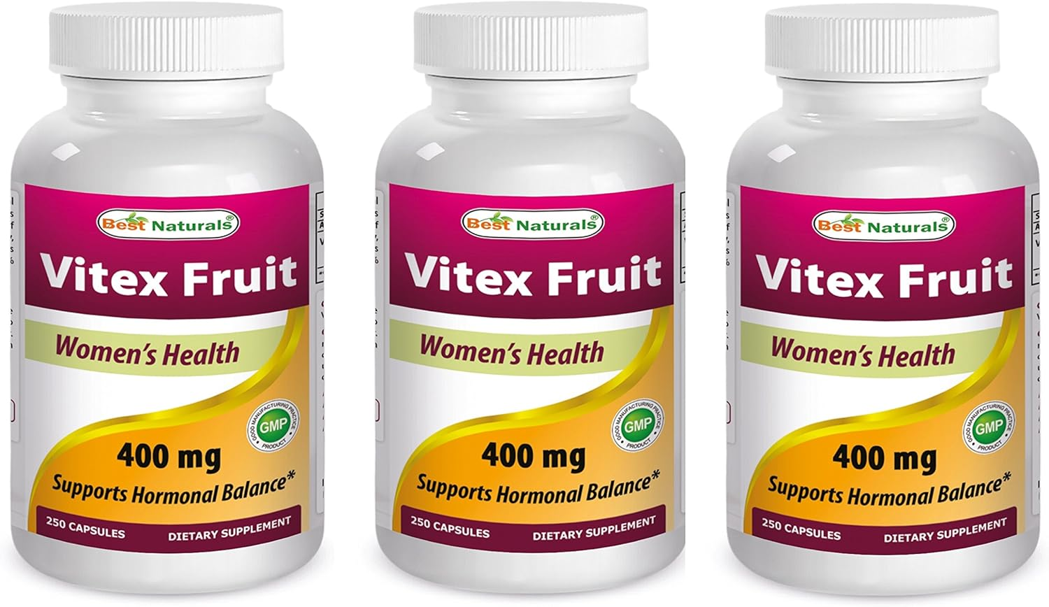 Best Naturals Vitex Chasteberry 400 Mg 250 Capsules (Pack of 2) image number 1