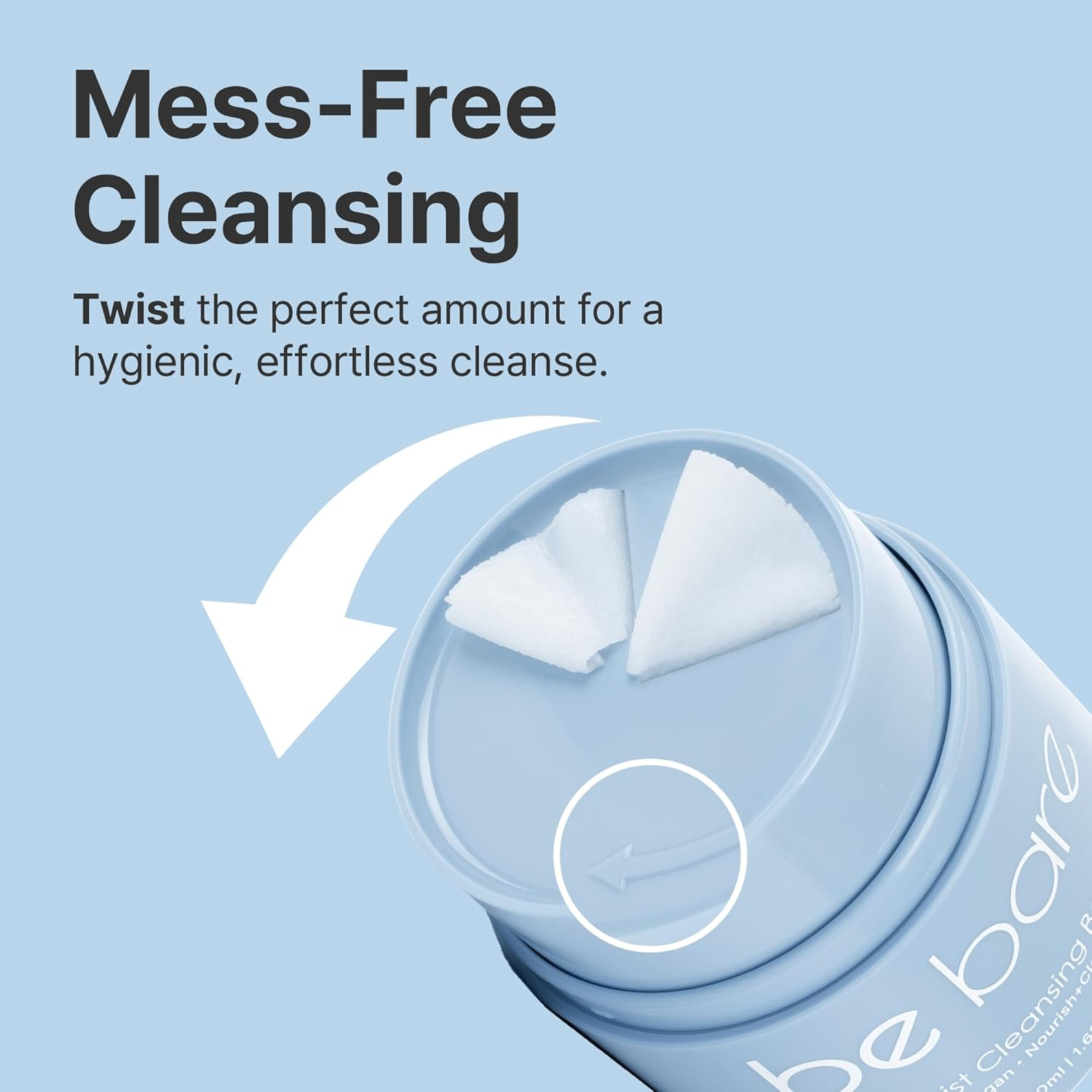 Naisture Bebare Twist Cleansing Balm with Hygienic Twist Dispenser: Cleanser for Heavy Makeup Removal, Hydrating Facial Wash for All Skin Types. Korean Vegan Skincare with Natural Oils image number 1