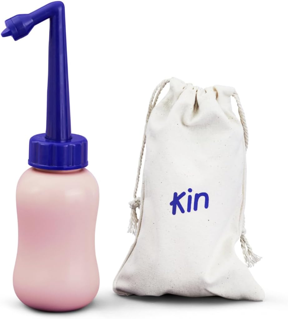 Kin Peri Bottle 300Ml | Ergonomic Postpartum Care Bottle | Gentle Cleansing for Vaginal and C-Section Recovery, Postpartum Care Portable Travel Bidet | 1 Count image number 3