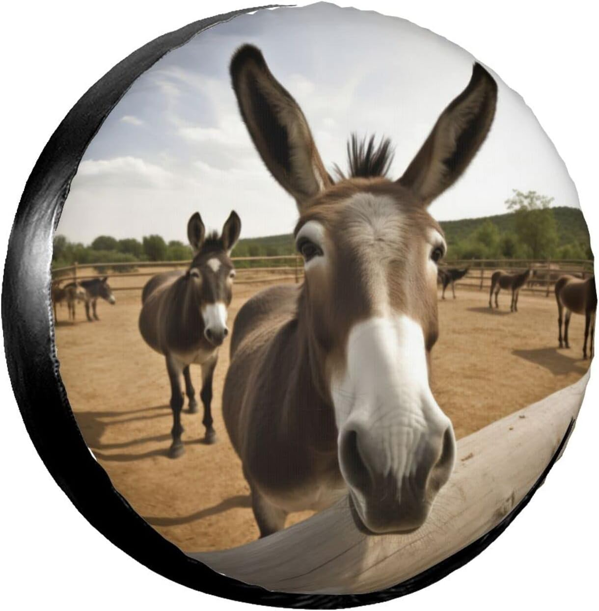 Eugzak Rv Spare Tire Covers for Trailers Wheel Protectors Tyre Covers Weatherproof and Dustproof Covers Universal Fit Trailer SUV Truck Travel Camper 17'' - Compass