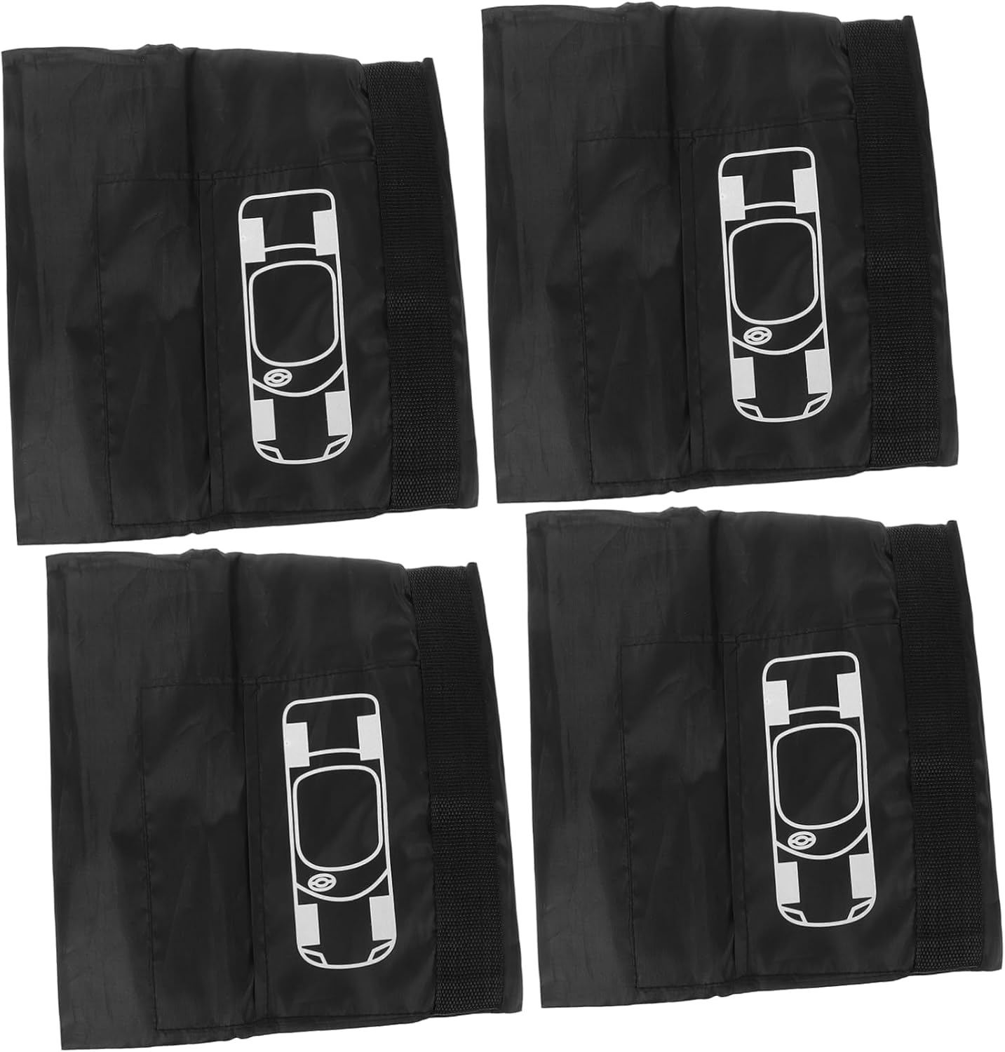 BELLIFFY 4Pcs Car Tire Covers Polyester Wheel Covers for Women Sunlight Protection Fit for Rvs and Trailers image number 5