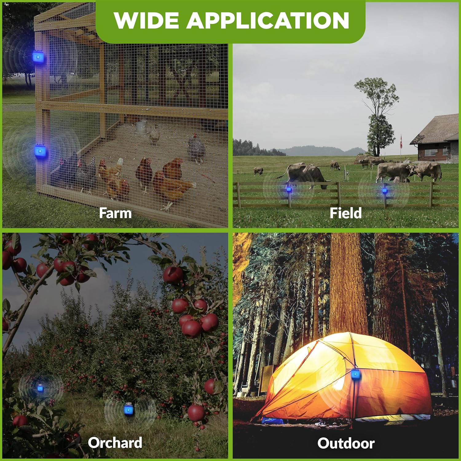 ISOTRONIC Battery Operated Rodent Repeller against Mice, Rats, Martens, Dormice, Raccoons & Foxes - Gentle Wildlife Repellent with Ultrasonic Waves & Blue LED Light (1) image number 4