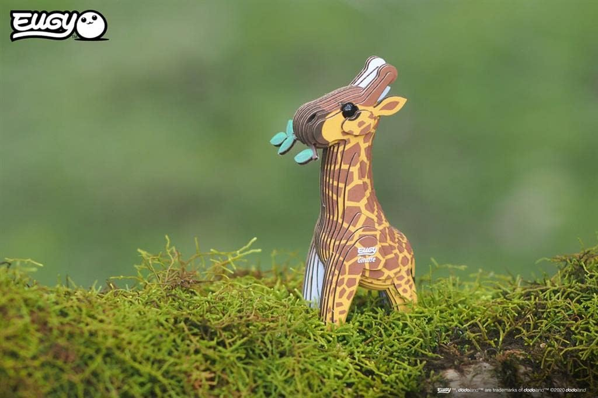 EUGY 009 Giraffe 3D Paper Puzzle - 20 Pieces Eco-Friendly Educational Toy Puzzle for Boys, Girls & Kids Ages 6+ image number 3
