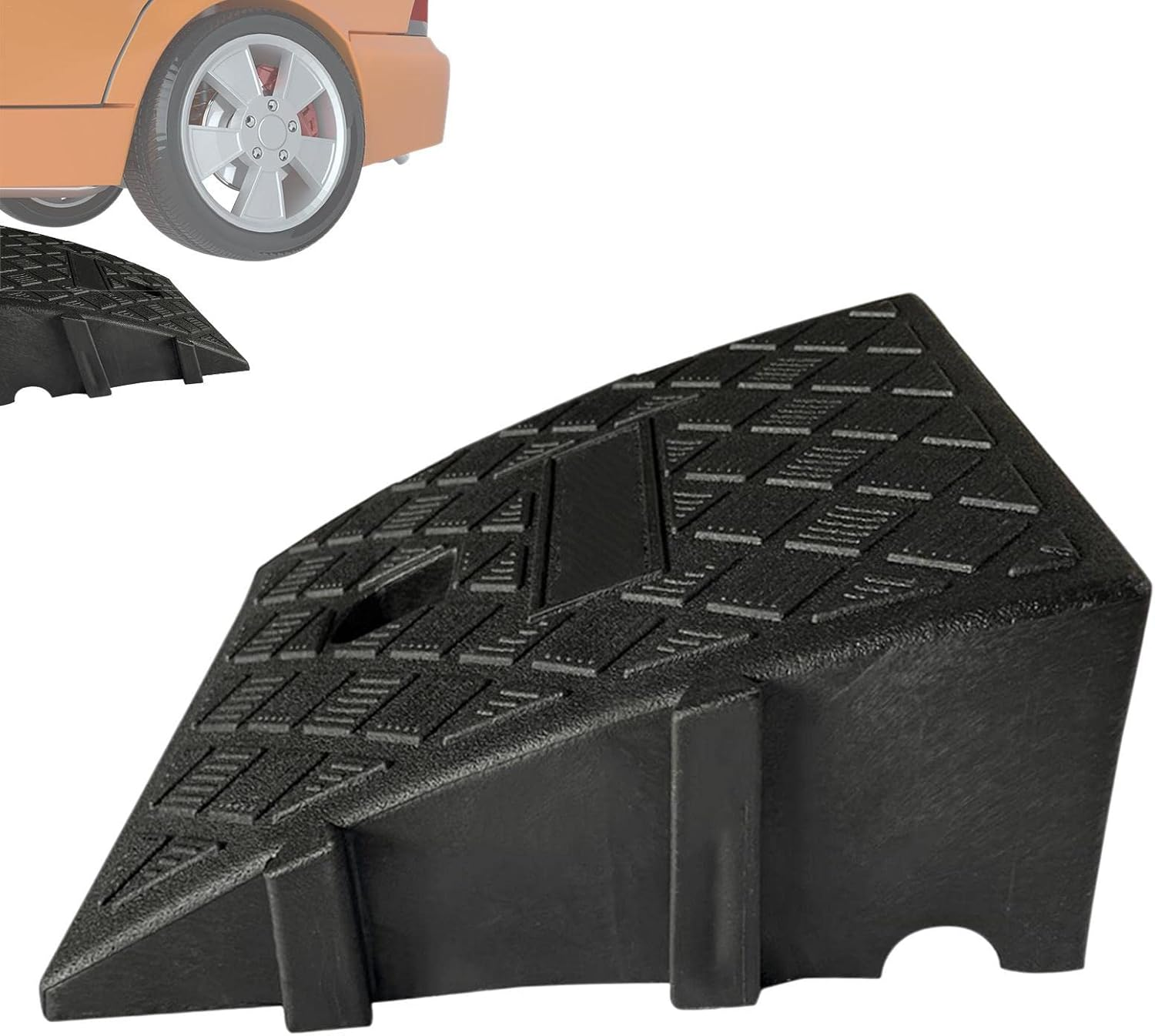 Curb Ramps for Sidewalks | Heavy Duty PVC Ramps for Driveway - Curb Ramps for Motorhome, Truck, Shed Ramps, Pets, Wheelchair Threshold image number 6