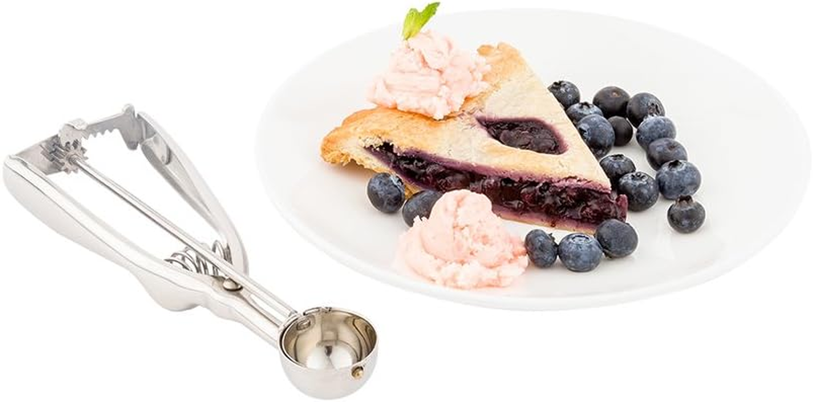 Restaurantware #100 (0.33 Oz) Ice Cream Scoop, Cookie Scoop, Portion Control Scoop - Squeeze Handle for Food Release - Stainless Steel - Met Lux - 1Ct Box image number 2