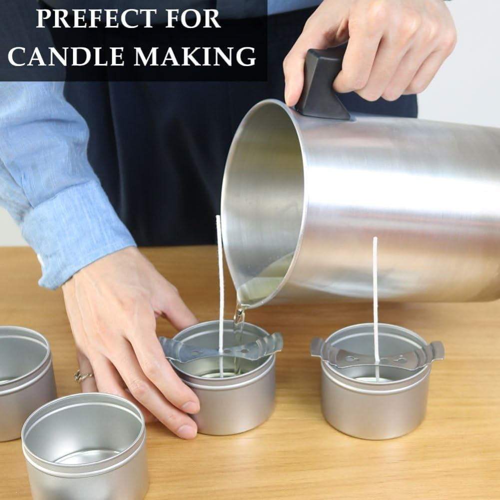 Candle Making Pouring Pot, 4 Pounds, Dripless Pouring Spout & Heat-Resisting Handle Designed Wax Melting Pot, Aluminum Construction Candle Making Pitcher image number 6
