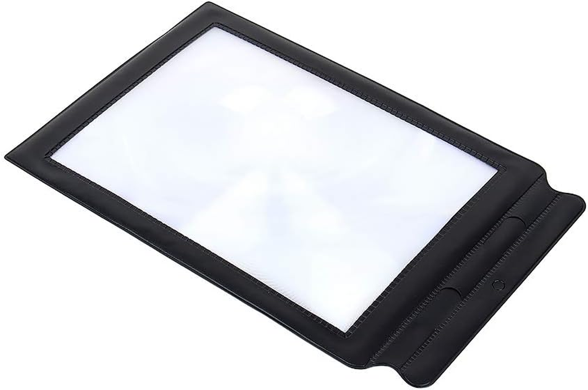 Joyzan Reading Magnifier, 3X Magnifying Glass Wide Horizontal Lens Portable Large Handheld Full Page Magnifiers for Reading Small Prints Book Newspaper Low Vision Seniors with Aging Eyes Aids Sewing