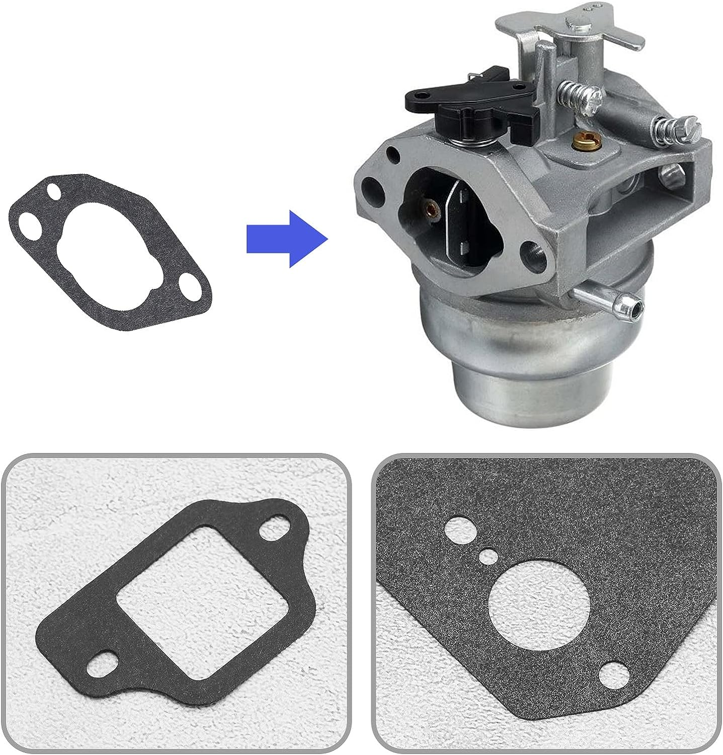 SING F LTD 2 Sets Carburetor Insulator Gasket Kit Compatible with Honda GCV160 GCV160A GCV160LA GCV160LAO GCV160LE Lawnmower Engines Parts image number 4