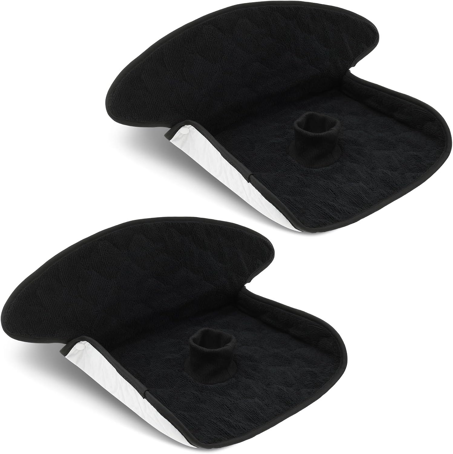 2 Pack Infant Car Seat Protector for Potty Training, Dry Waterproof Car Seat Liner Toilet Training, Reusable Piddle Pads Cover, 4 Layer Leakage Protection Vehicle Seat Liner for Chair (Black)