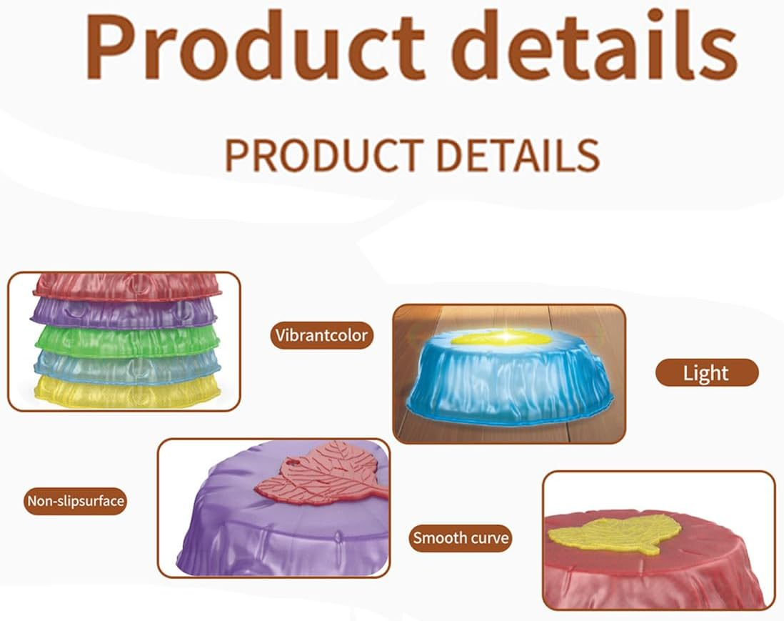 Light up Stepping Stones for Kids - Music and Sensory Balance Stones for Toddlers 3-5 (8Pcs) image number 6