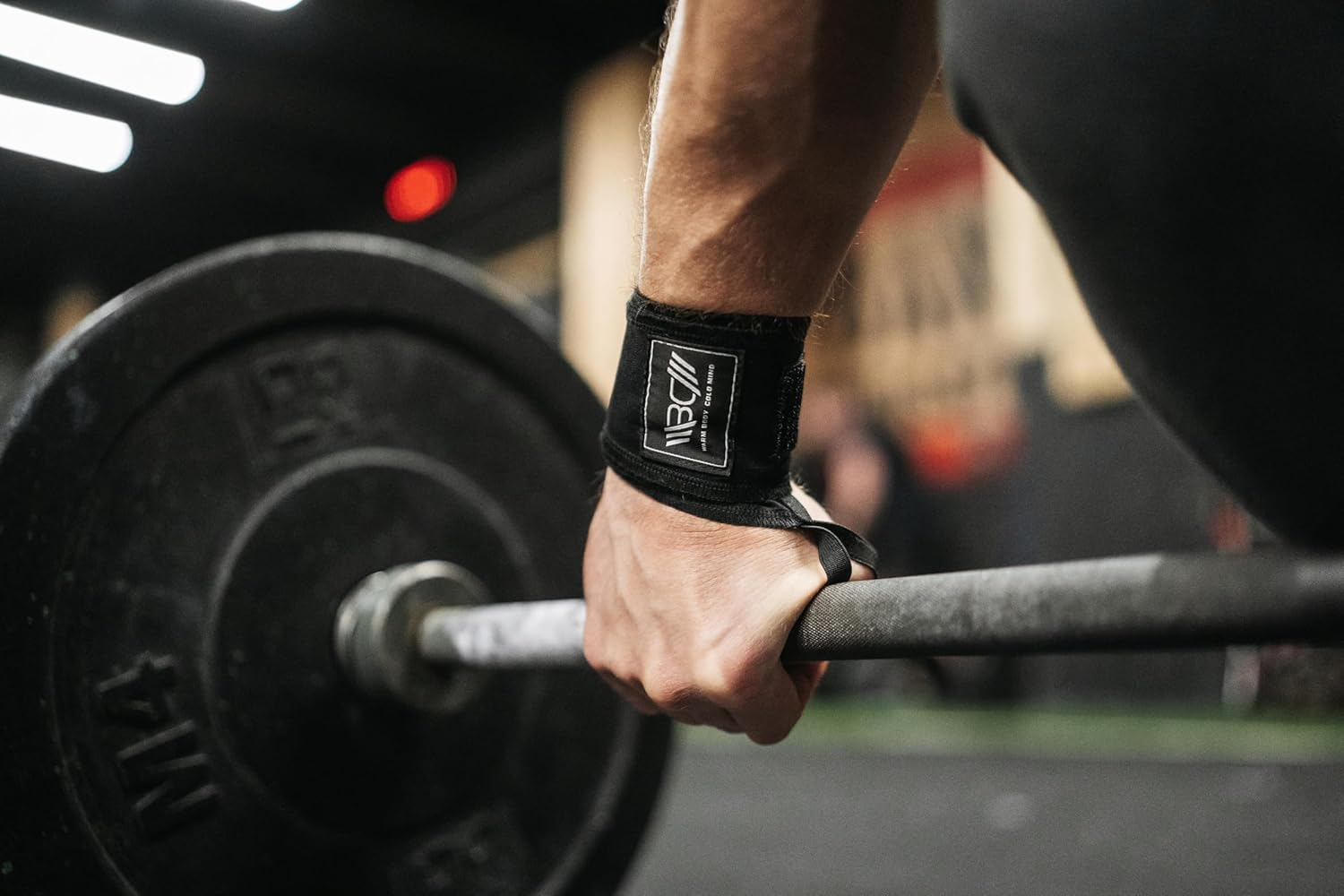 WARM BODY COLD MIND - Premium Cotton Weight Lifting Wrist Wraps for Cross Training, Powerlifting, Deadlift, Weightlifting, Gym, Wrist Straps, Workout, Fitness, Heavy-Duty Suppor (Black) image number 3