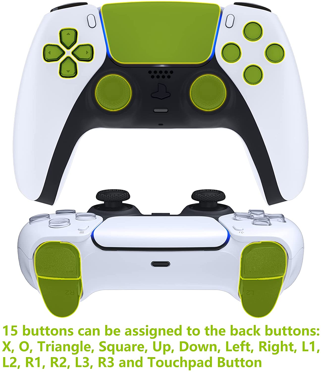 Extremerate Cobalt Blue Rubberized Grip Programable RISE4 Remap Kit for PS5 Controller BDM-030 040 050, Upgrade Board & Redesigned Back Shell & 4 Back Buttons for PS5 Controller - without Controller - Nova Pink image number 5