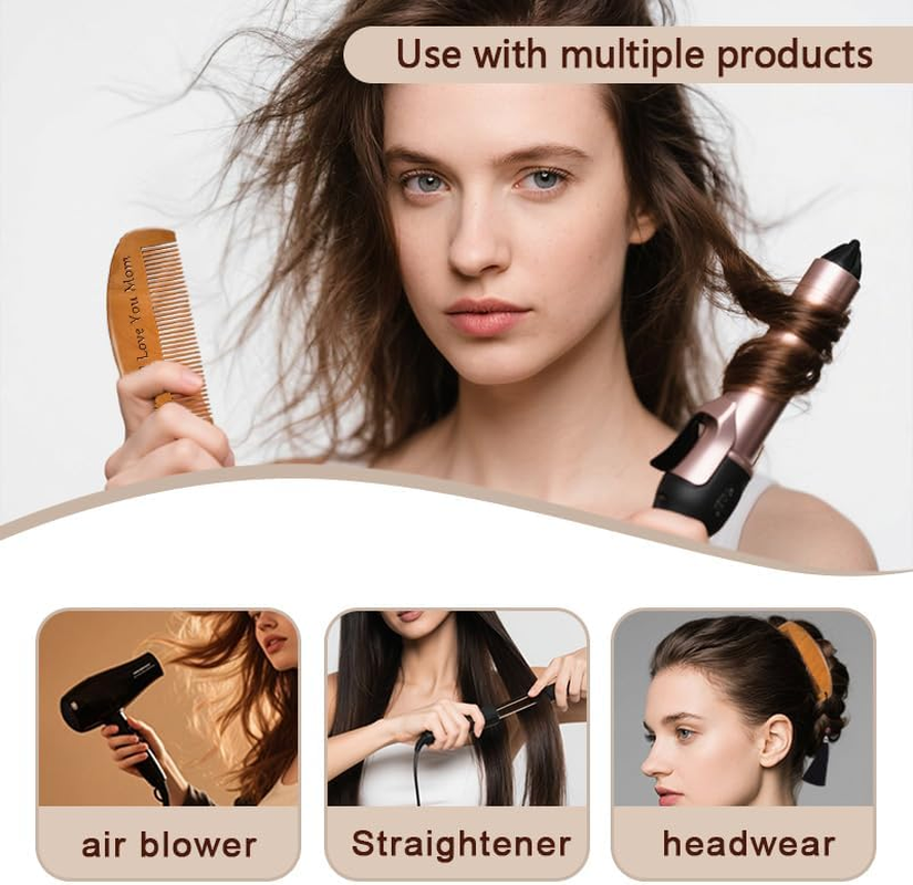 I Love You Mom Gifts for Birthday Christmas from Daughter Son Unique Moms Comb Gifts for Mother Mama Mommy Engraved Hair Combs for Moms Useful Mom Gift Ideas image number 3