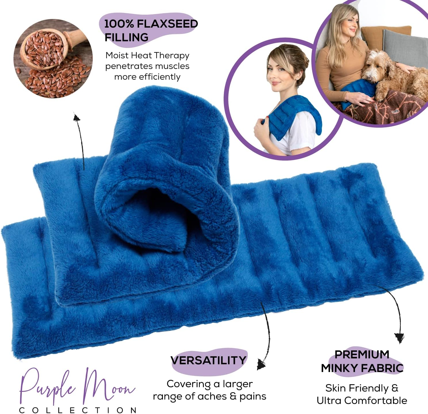 Microwavable Heat Pack for Pain Relief &ndash; Small Wheat Bag Heating Pad &ndash; Reusable Hot Compress for Cramps, Stress Relief & Muscle Relaxation &ndash; Targeted Neck & Shoulder Comfort - Gray image number 5