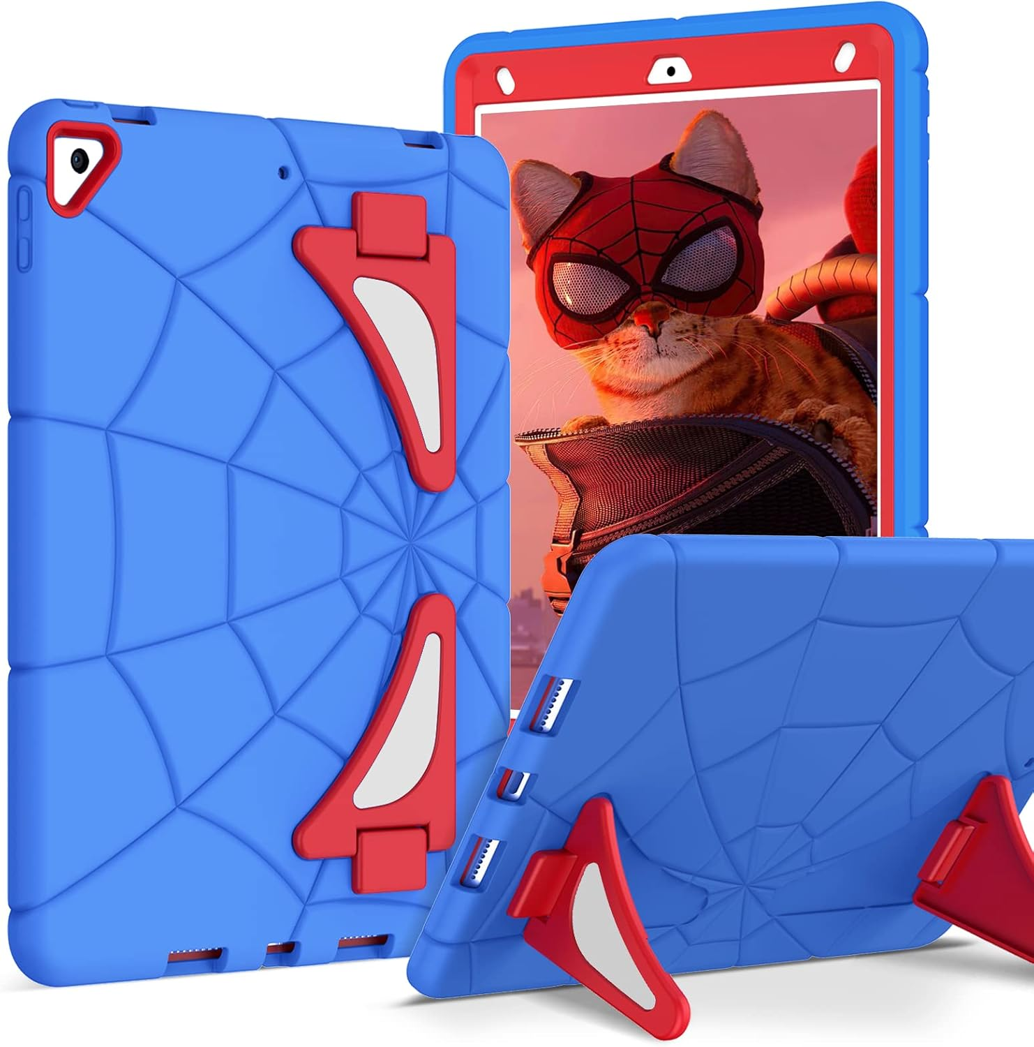 BENTOBEN Ipad 9Th Generation Case, Ipad 8Th Gen Case, Ipad 7Th Gen Case, Ipad 10.2 Inch 2021/2020/2019 Case, 2 in 1 Heavy Duty Rugged Shockproof Ipad 9Th 8Th 7Th Cases for Kids with Stand, Blue/Red image number 2