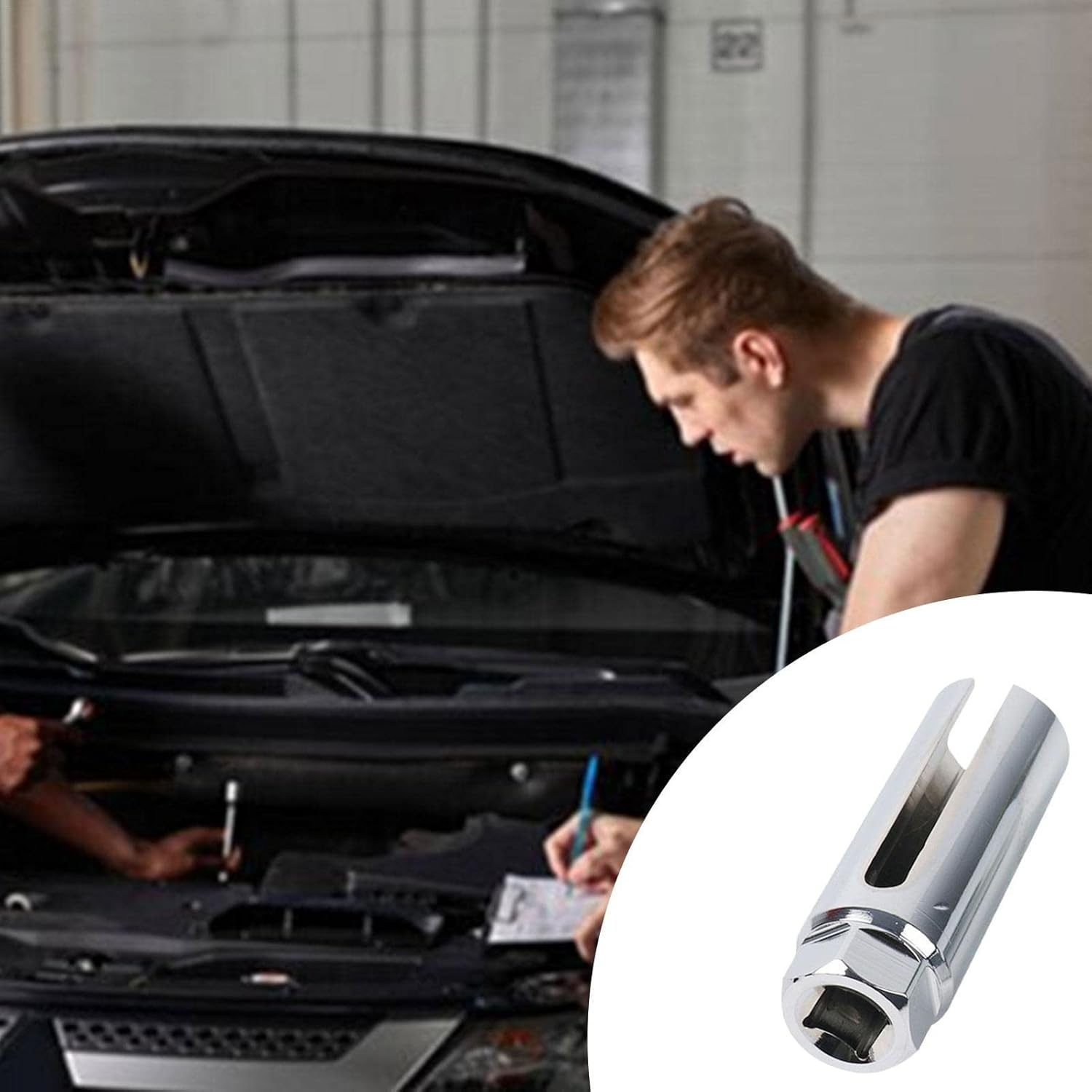 Oxygen Sensor Removal Tool - Powerful Drive Oxygen Sensor Socket - 22Mm Car Sensor Removal Tool for Auto Repairing for a 1/2Inch Drive Ratchet or Breaker - Small Opening image number 3