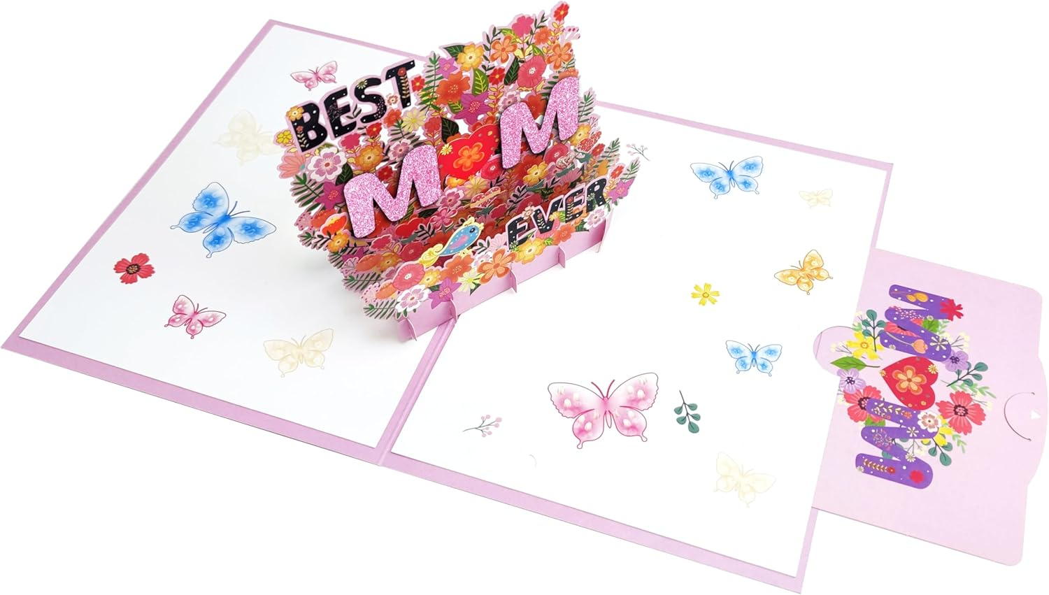 Best Mom Ever Pop up Cards, Flower, 3D Greeting Cards Gift, for Birthday, Mothers Day, Anniversary, Valentines Day, Mom, Stepmom, Mother in Law, 5X7 - Includes Envelope and Message Note image number 6