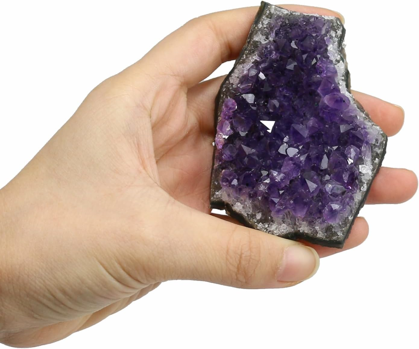 Amethyst Crystal Rock, Real Amethyst Stone, Natural Purple Crystals and Healing Stones, Amathesis Crystal Cluster Geode, Amatista Piedra Natural, Cuarzos Originales De Energia Y Piedras (100G) image number 6