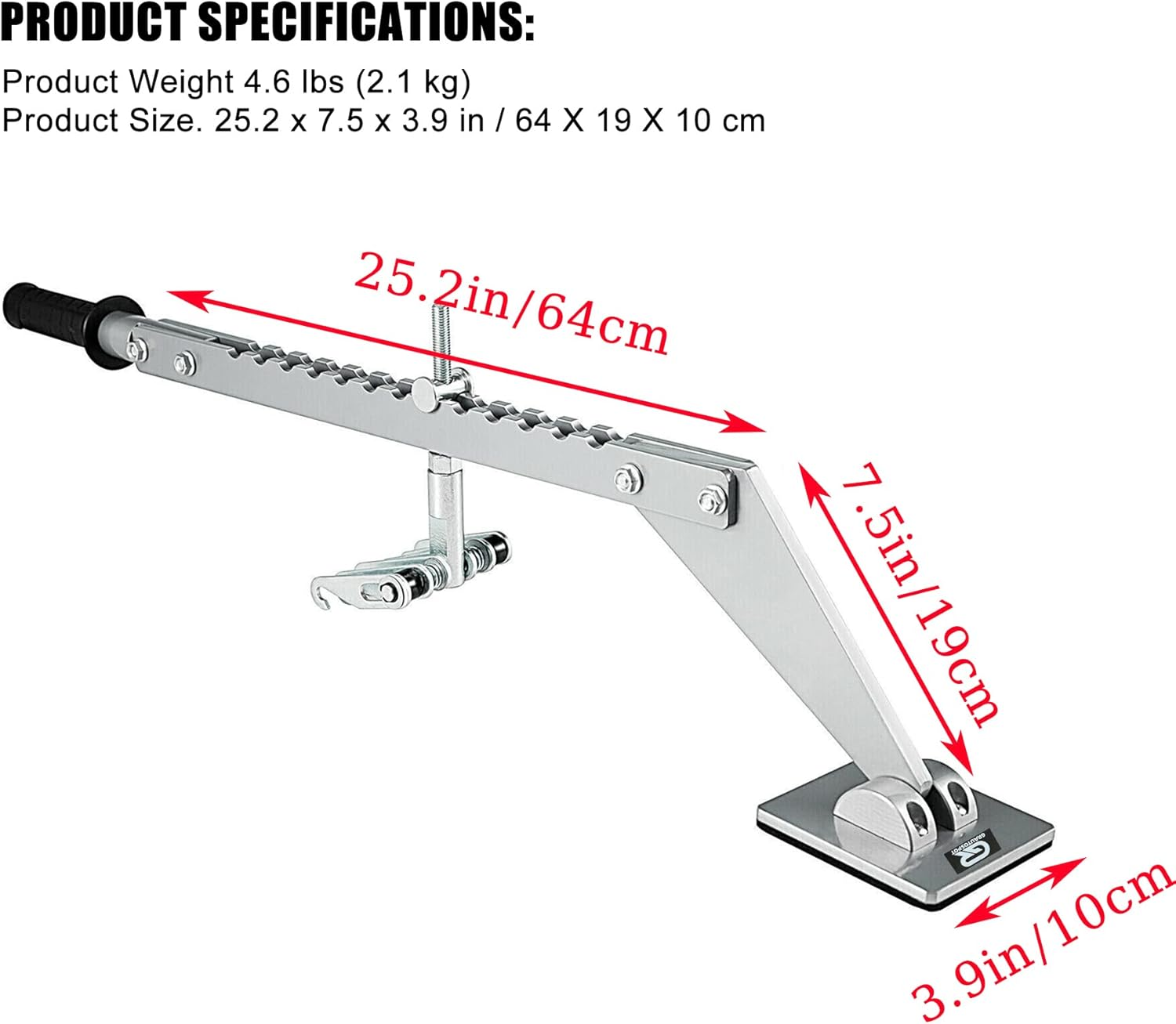 GRAUTOSPOT Car Dent Bar Puller Pull Lever Pulling Kit Removal Hammer Repair Auto Body Tool (Silvery) - Silvery image number 3
