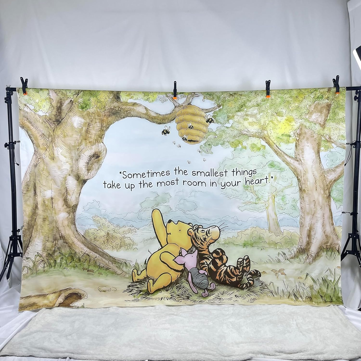 7X5Ft Classic Winnie Bear Backdrop 100 Acre Hundred Acre Wood Background for Baby Shower Birthday Party Photo Props Booth - H0184 image number 3