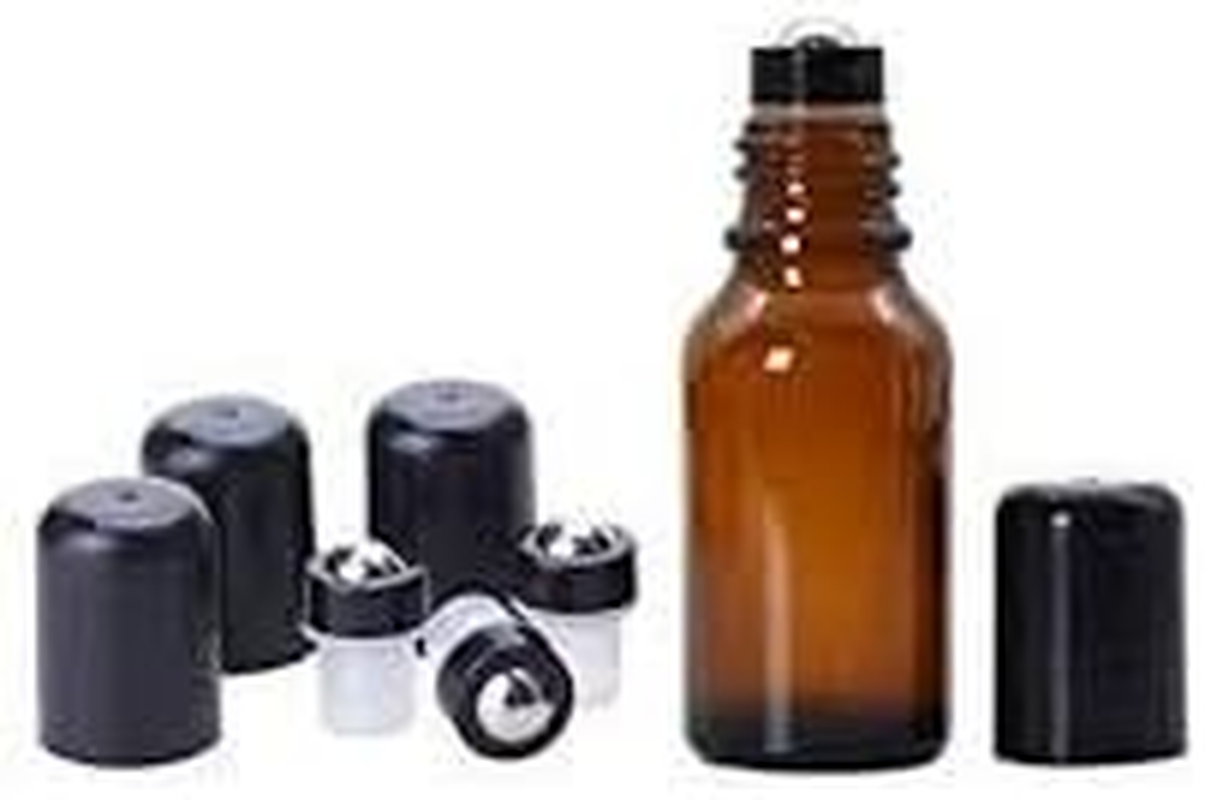 Essential Oil Roller Inserts for 5 and 15Ml Essential Oil Bottles. Pack of 8 Stainless Steel Leak Proof with Removable Snap Ring Roller Tops. Great for Oils, Blends, and DIY. image number 1