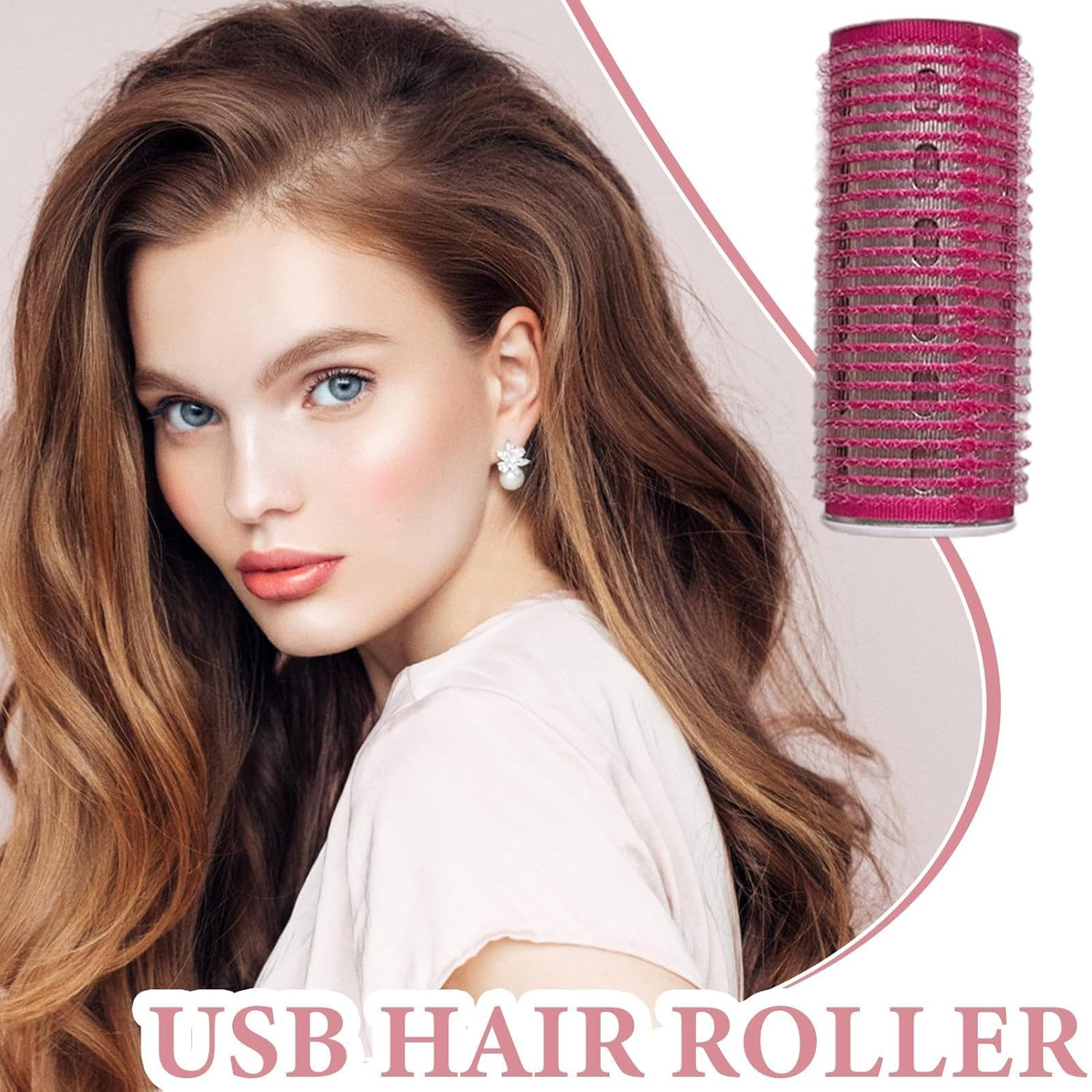 Electric Hair Roller - Portable Hot Rollers | Electric Heated Curling Rollers, Curling Iron Rollers, Compact Hair Tool, Professional Curling Tool for Women image number 2