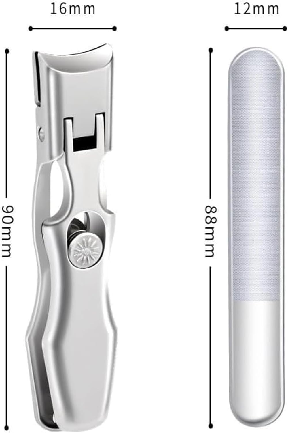 Mighty Clip Nail Clippers,Mightyclip Nail Clippers with Catcher File,German Nail Clippers for Men and Women,Mighty Clipper for Thick Toenails,Professional Heavy Duty Toe Clippers for Seniors (Silver) image number 4