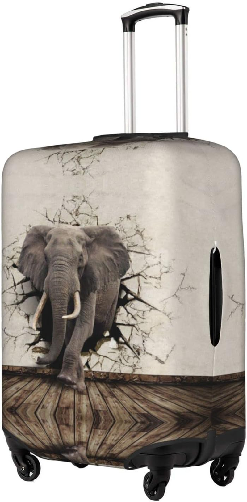Broken Wall Elephant Luggage Cover Anti-Scratch Suitcase Protector Fits 18-32 Inch Luggage image number 3