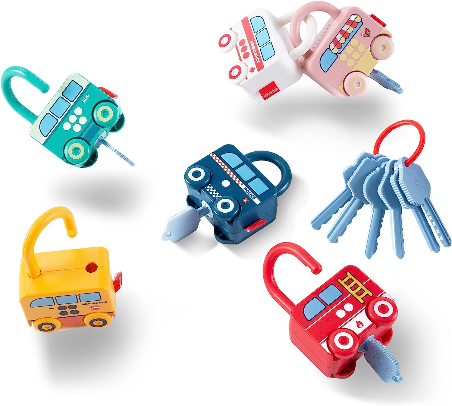 Montessori Educational Learning Toys, Preschool Learning Activities Lock and Key Toy, Sensory Toy Matching & Sorting Toys Early with Number for Toddlers Boys Girls 3 4 5 6 Years Old image number 4