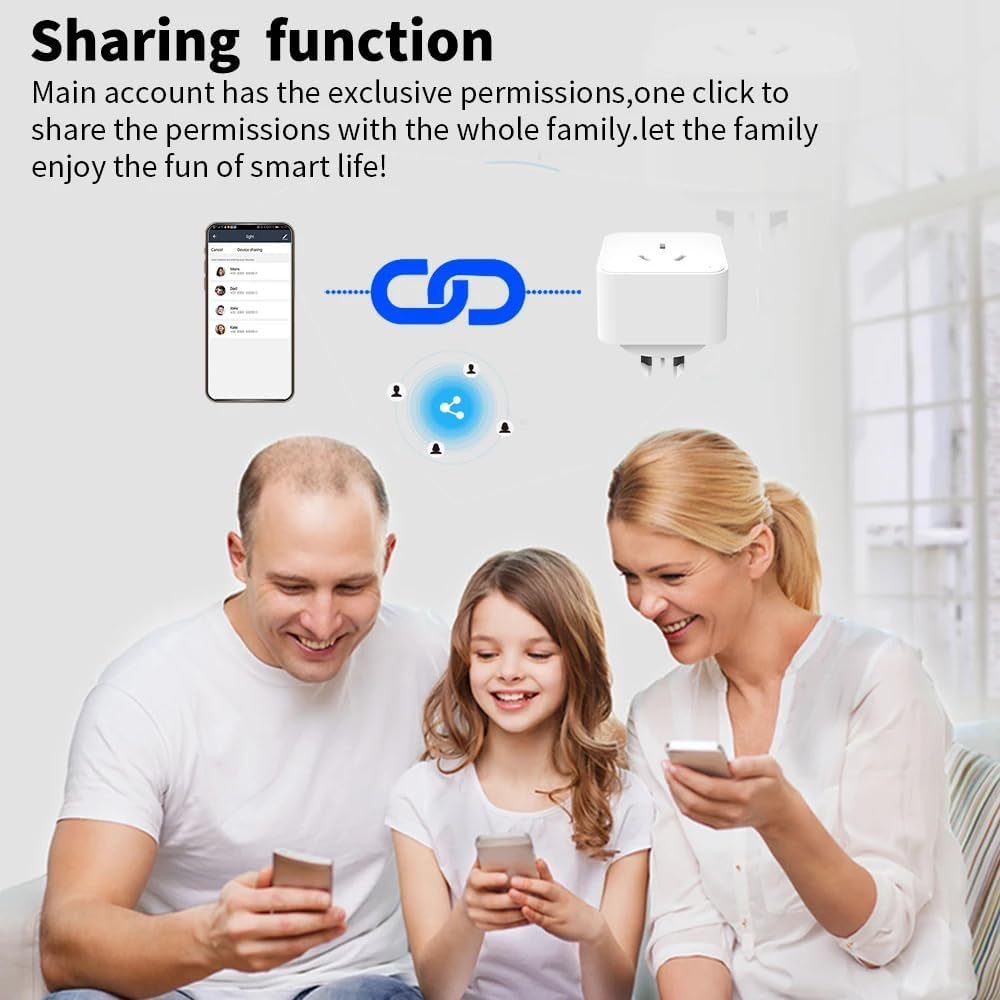 Uantii Tuya Smart Plug 16A Wifi Intelligent Socket Outlet AU Plug Wireless Remote Timing Support Alexa and Google Home (Single Plug) image number 3