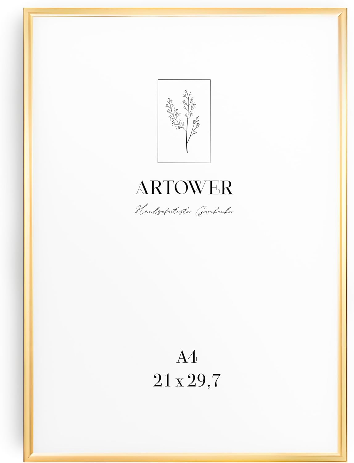 Artower&reg; Picture Frame Black Metal Thin Frame for DIN A4 21 X 29.7 Cm Poster Frame Large Collage Picture Frame Metal 21 X 30 Cm Aluminium Slim Picture Frame Black Poster Frame