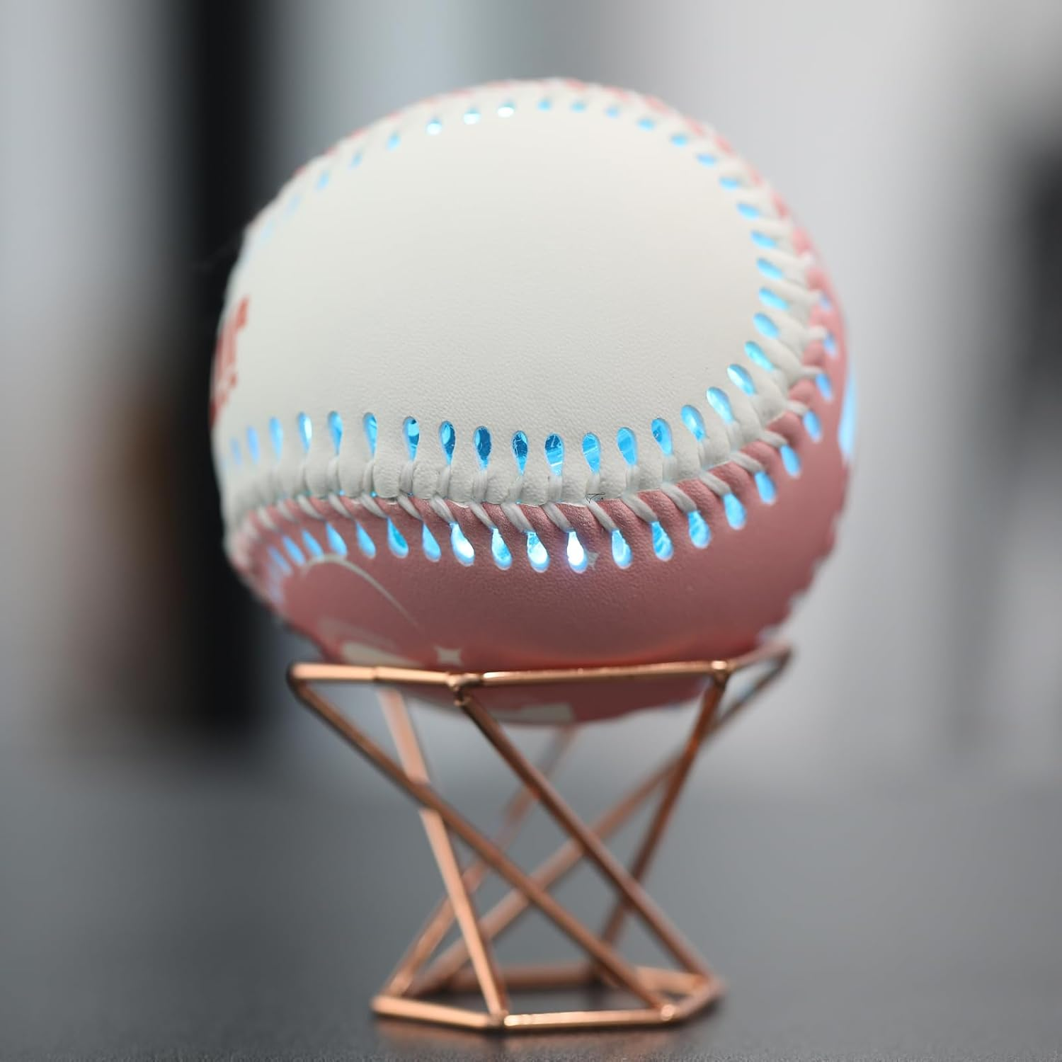 JIOBOLION Baseball Stand - Premium Metal Display Stand for Baseballs, Tennis Balls, Golf Balls, and More - Perfect for Collectors (Rose Gold) image number 4