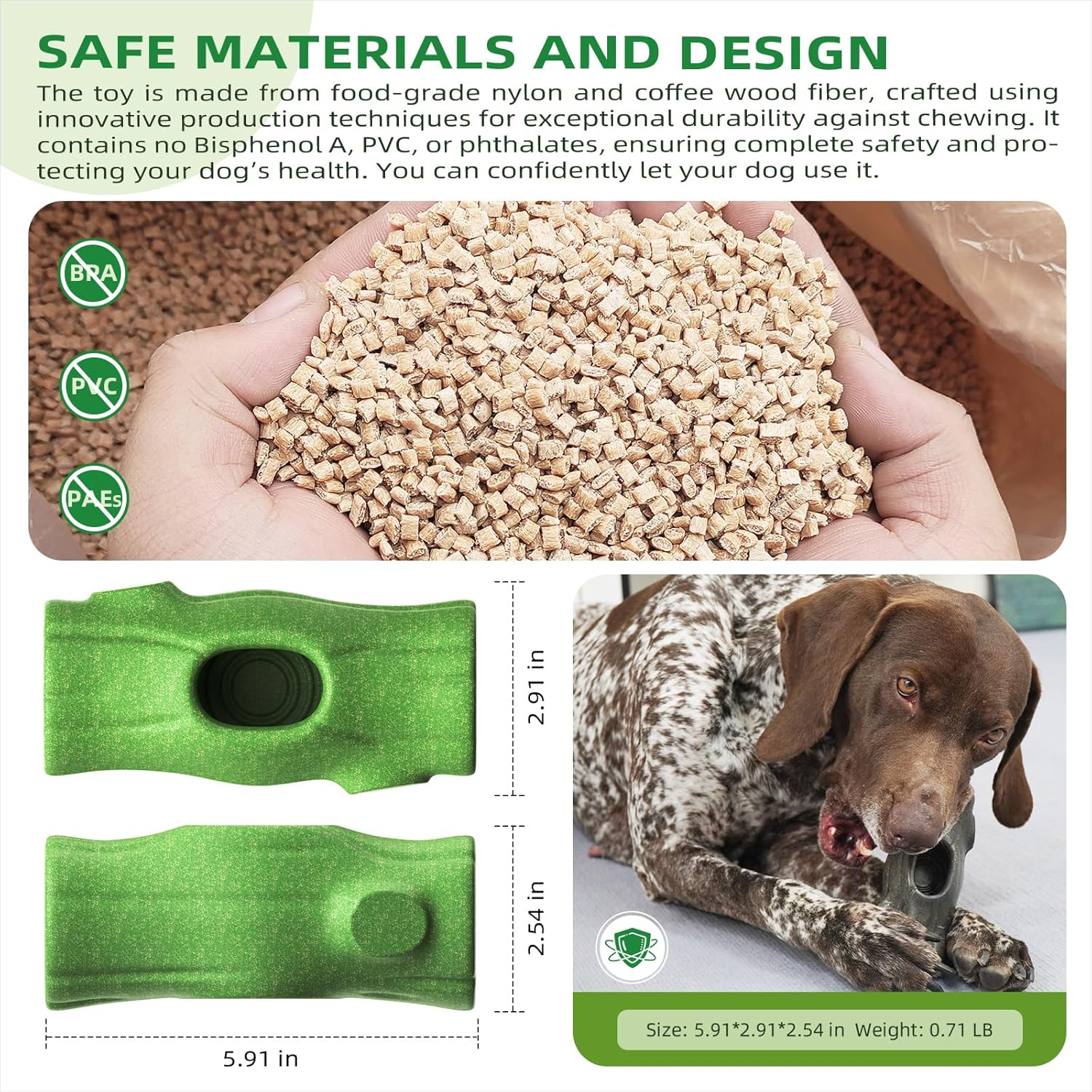 KADTC Dog Frozen Lick Treat Tray Toys Durable Chew Poor Toy for Medium/Large Dogs Enrichment Freeze Peanut Butter Filling DIY Wet Food Indoor Interactive Stuffable Crate Training Bone image number 2