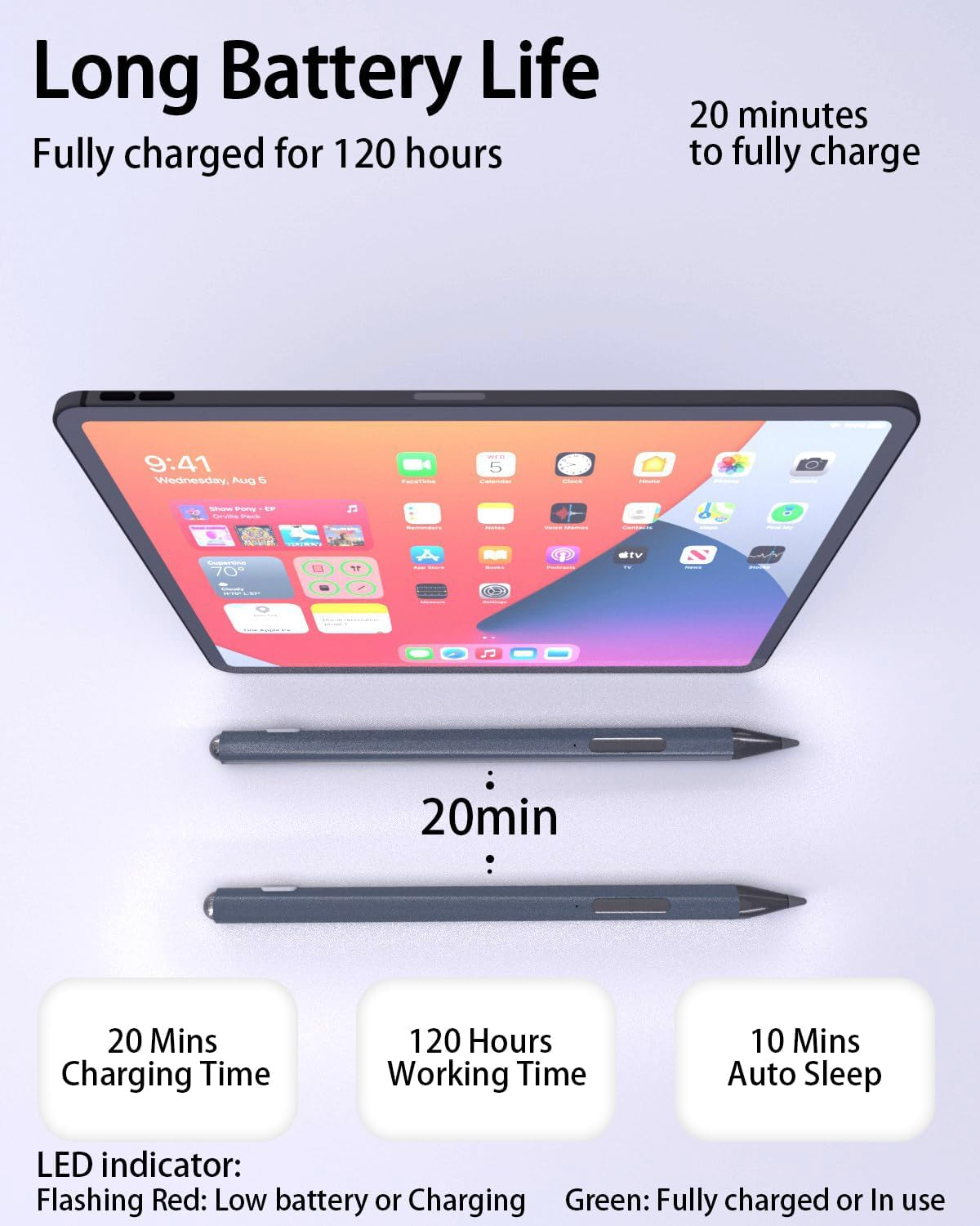 USI 2.0 Stylus Pen - for Amazon Fire Max 11, Google Pixel Tablet and Lenovo/Acer Some Chromebook, 2025 Upgraded 4096 Pressure USB-C Fast Charging Ergonomic and Anti-Slip Slight Hexagonal USI Pen