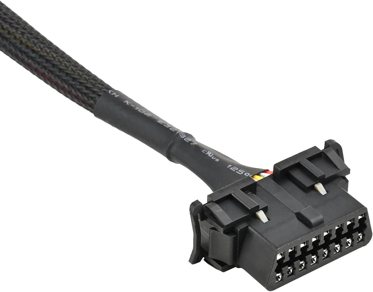 Ikkegol 30Cm/12 OBD2 OBD II 16 Pin J1962F Female to Open Braid Dash Port Replacement Cable Pigtail Fixed Wire Harness with Underdash Mount Bracket image number 2