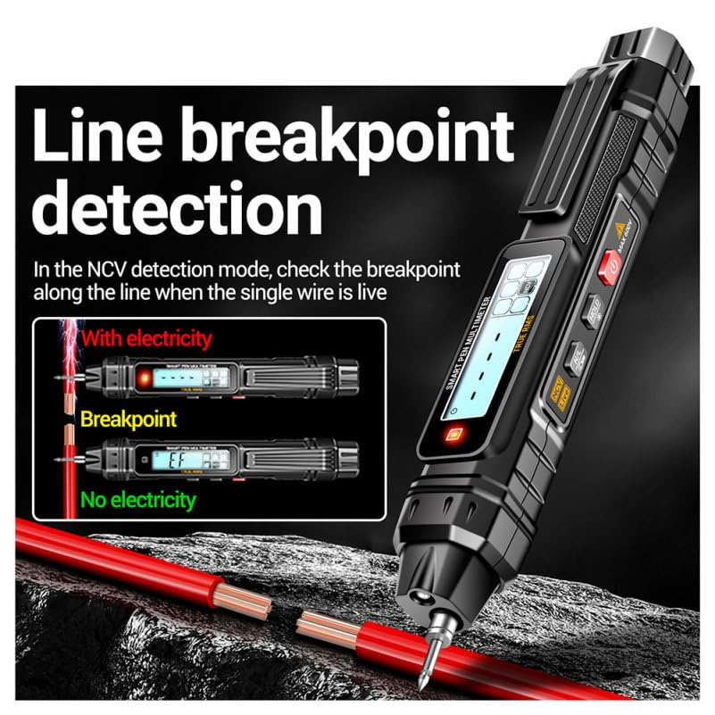 ULTECHNOVO Pen Multimeter Digital Voltage Tester Compact Multi Meter for Electrical Testing in Tight Spaces image number 6