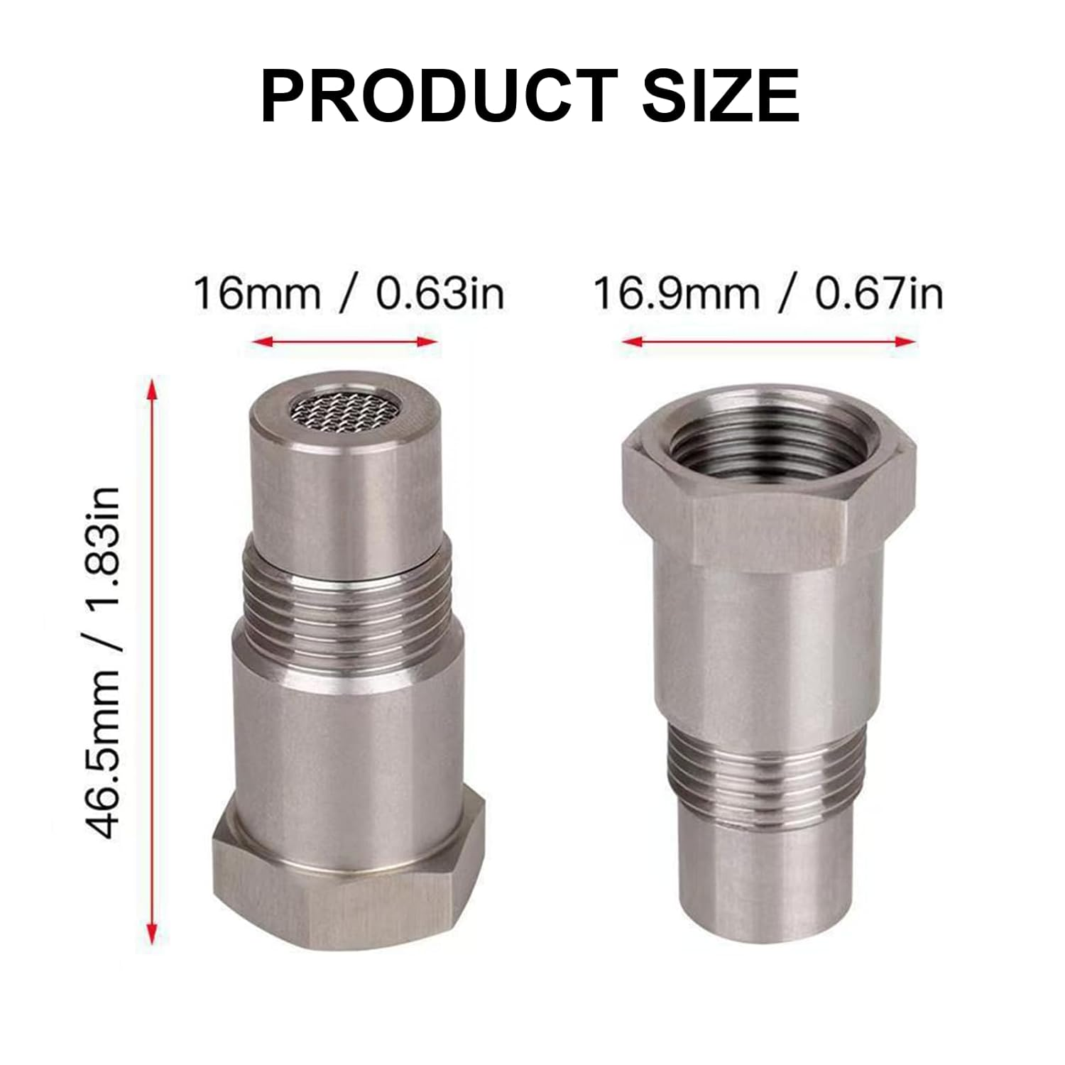 MAEZOE 2PCS M18X1.5 Oxygen O2 Sensor Spacer Adapter, Anti-Corrosion Build, Easy Installation for Car Owners & Mechanics, Universal Fit for Better Engine Performance & Fuel Economy image number 2