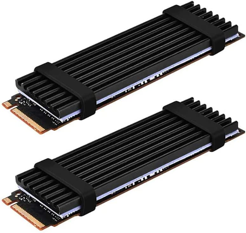 RGEEK 2Pcs M.2 SSD Heat Sink NVME NGFF M.2 2280 Solid State Hard Disk Aluminum Heatsink Cooler Radiator Thermal Cooling Pad for PC image number 4