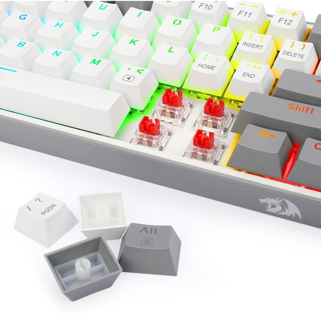 Redragon - RD-S131 Wired Combo Wired 60% Mechanical Keyboard + Wired Gaming Mouse Max 12400DPI Combo Red Mechanical Switches - Full Key Anti-Ghosting - RGB Backlighting image number 4