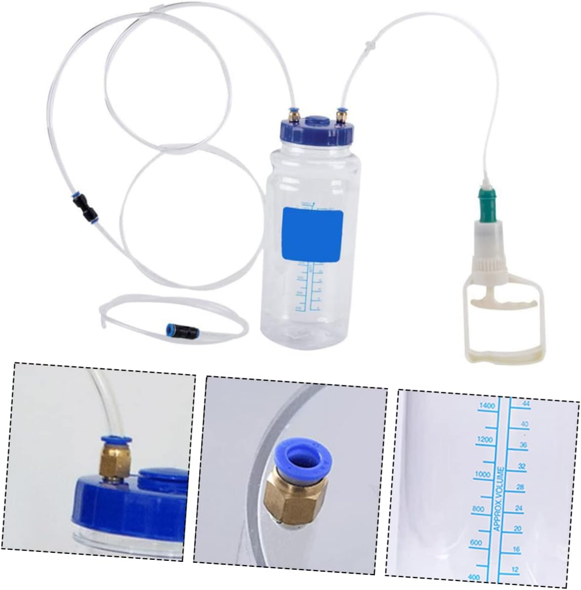 JUMPLAWN Manual Oil Pump Extractor Hand Pump Tool 1-Set Vacuum Fluid Extractor Automotive Oil Change for Car Engine Maintenance image number 3