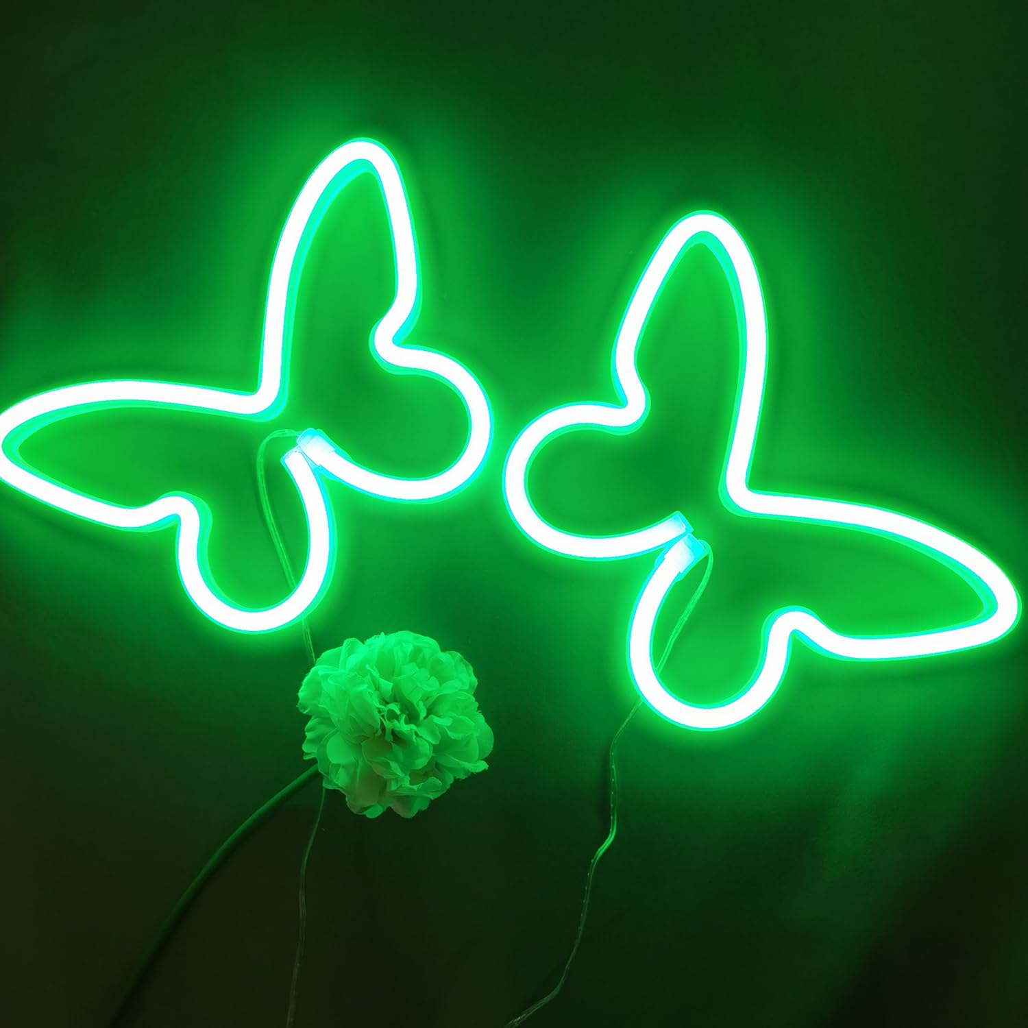 Coral Pink Butterfly Neon Signs for Wall Office Colleage Apartment Dorm Wedding Birthday Party Decor,Neon Butterfly Led Signs Decorations Night Light for Teen Girls,Usb or 3-AA Battery Powered