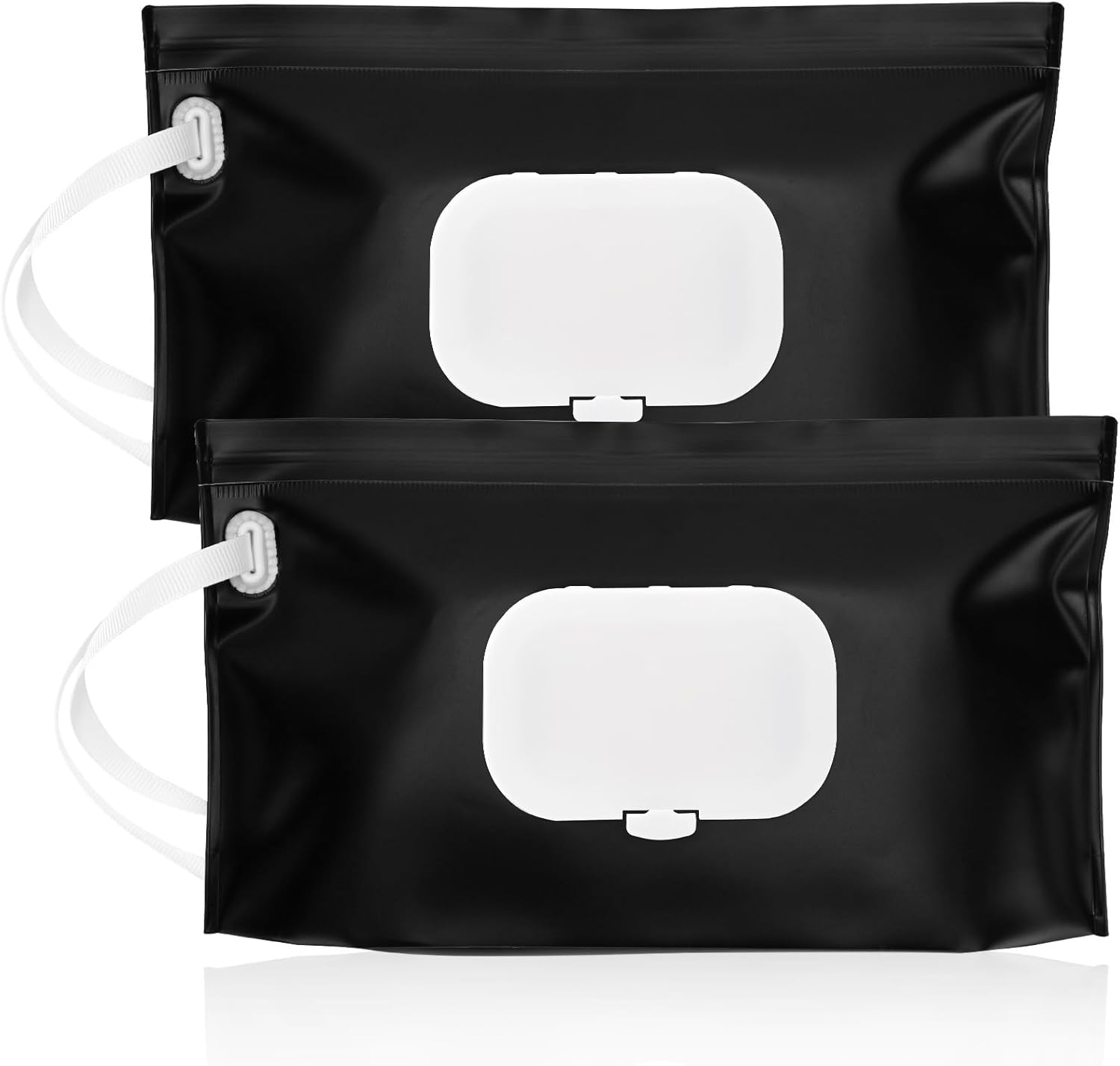 FEBSNOW 2 Pack Baby Wipes Dispenser Holder, Portable Refillable Baby Wet Wipes Pouch Container Reusable Travel Case for Outdoor Hiking, Pink Flower