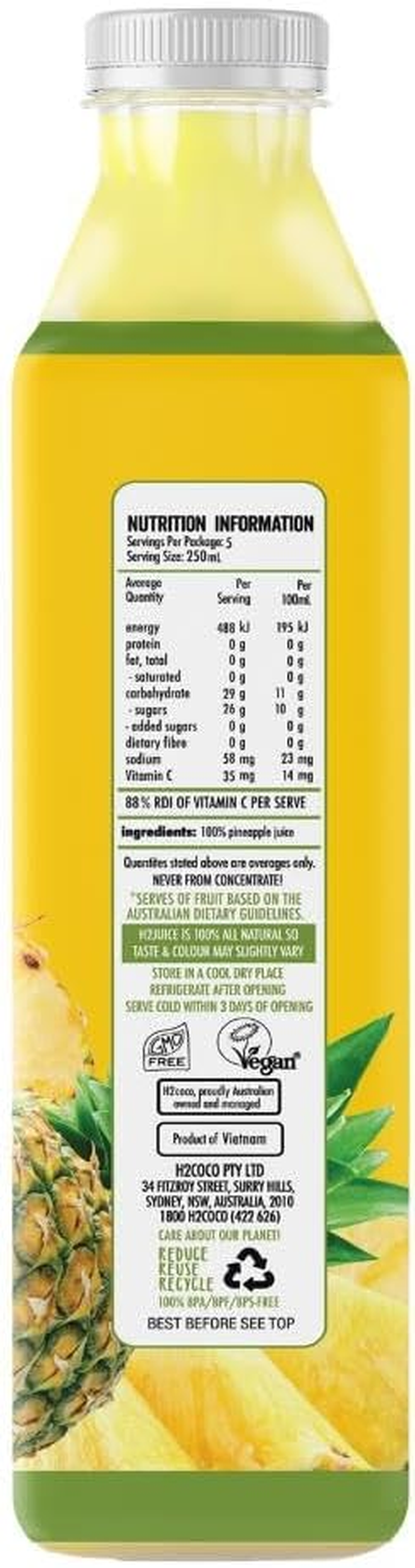 H2Juice Pineapple, 1.25L X 6 image number 4